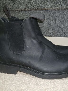 Steve Madden Men's Black Chelsea Boots - Slip-On Elastic Sides Size 9.5